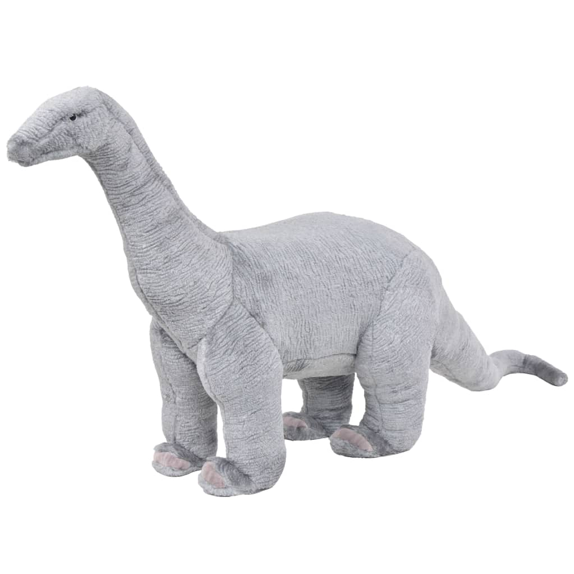 vidaXL Brinquedo de montar dinossauro braquiossauro peluche cinza XXL 1