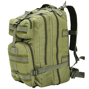 vidaXL Mochila estilo exército 50 L verde azeitona