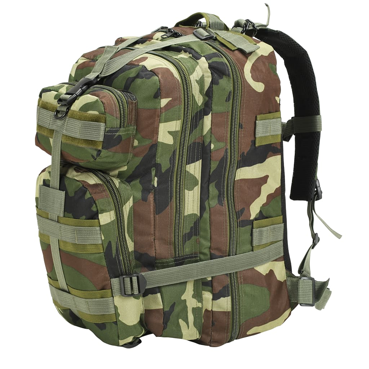vidaXL Mochila estilo exército 50 L camuflagem 1