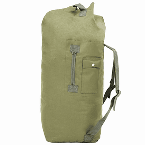 vidaXL Saco de pano estilo militar 85 L verde azeitona