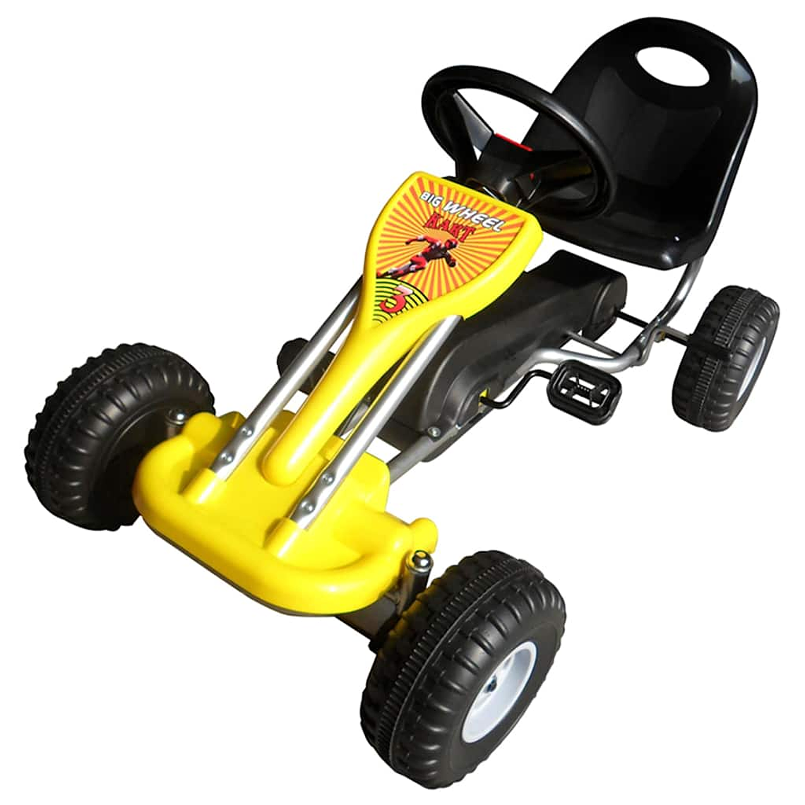 vidaXL Kart a pedais amarelo 1