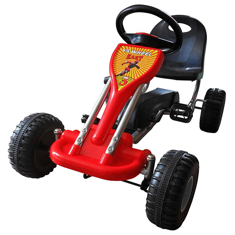 vidaXL Kart a pedais vermelho 1