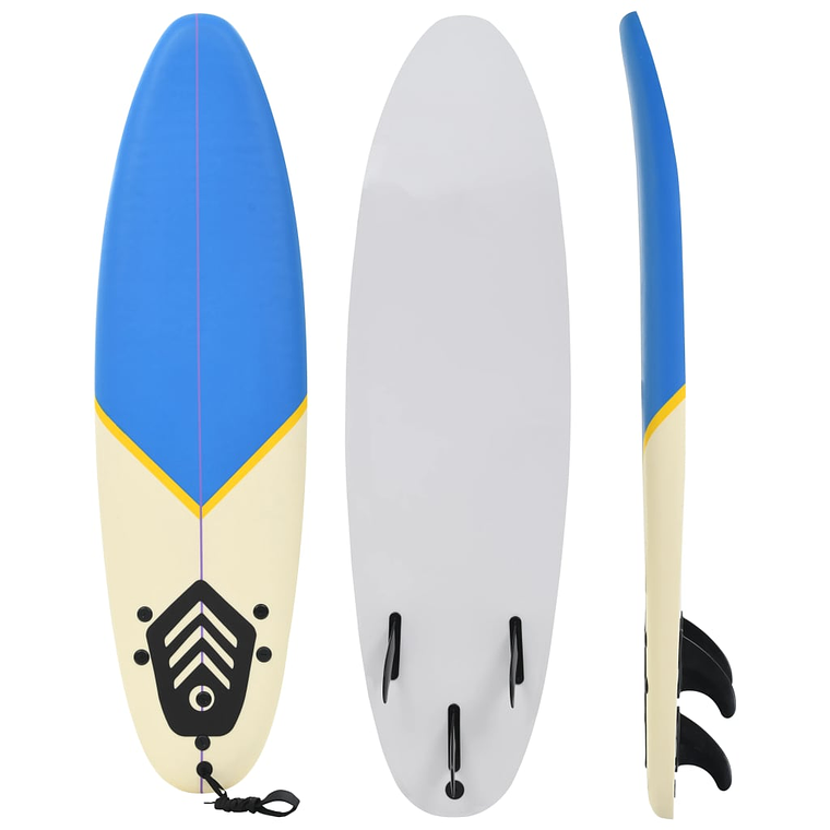 vidaXL Prancha de surf 170 cm azul e creme 1