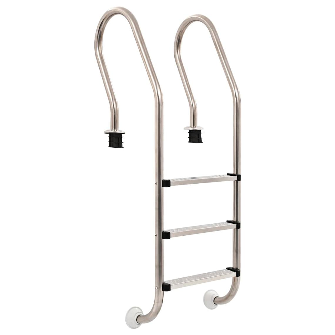 vidaXL Escada para piscina 3 degraus aço inoxidável 304 120 cm 1