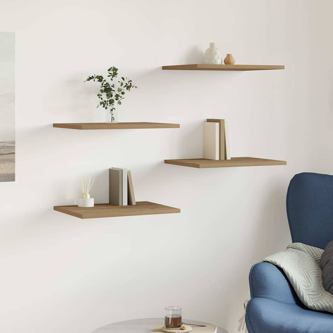 vidaXL Prateleiras p/ estante 4 pcs deriv. madeira carvalho artisiano 1