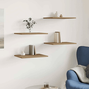 vidaXL Prateleiras p/ estante 4 pcs deriv. madeira carvalho artisiano