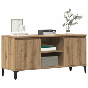 vidaXL Móvel de TV 102x35x50cm derivados de madeira carvalho artisiano