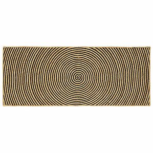 vidaXL Tapete Natural e Preto 80 x 200 cm Juta