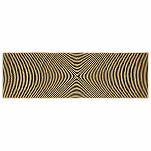 vidaXL Tapete Natural e Preto 80 x 250 cm Juta