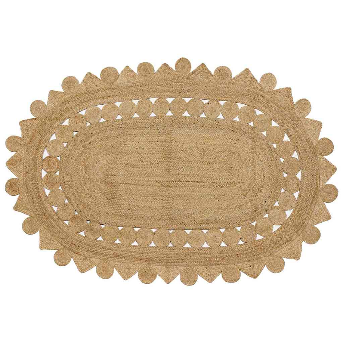 vidaXL Tapete Castanho 152 x 245 cm Juta 1