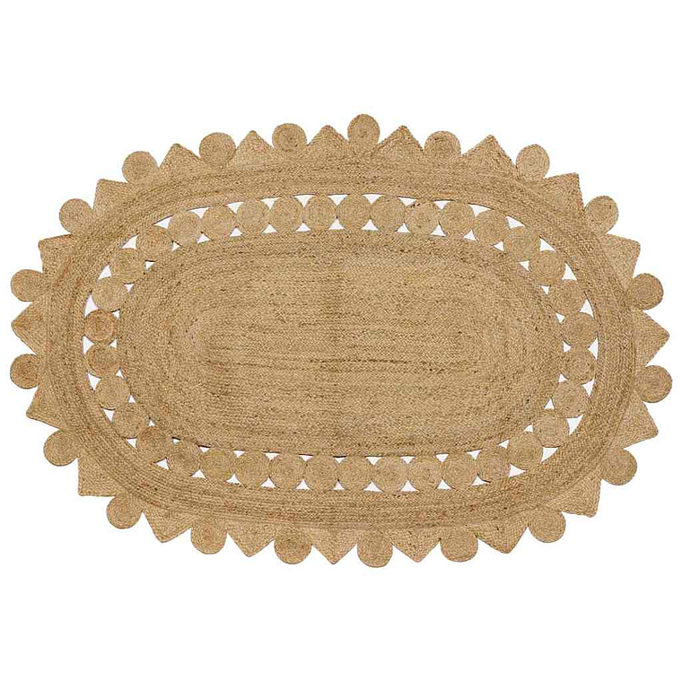 vidaXL Tapete Castanho 205 x 305 cm Juta 1