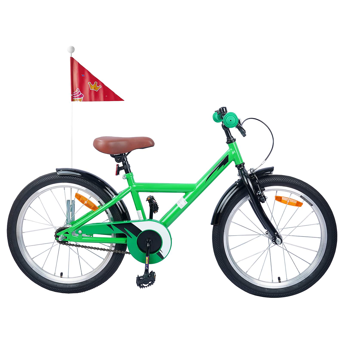 vidaXL Bicicleta Infantil 20 Polegadas para 6-11 Anos Verde 1