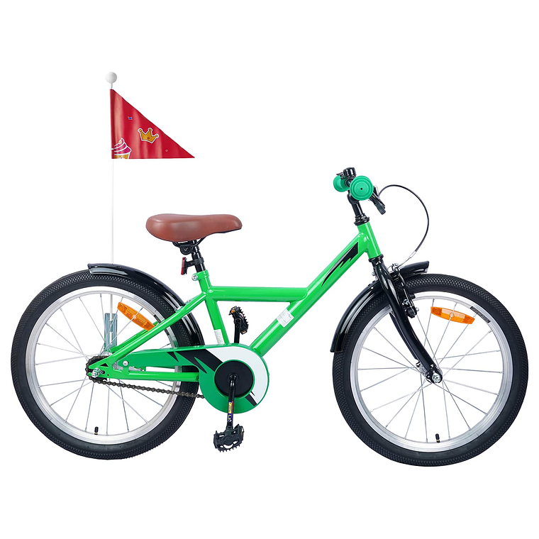 vidaXL Bicicleta Infantil 20 Polegadas para 6-11 Anos Verde 1