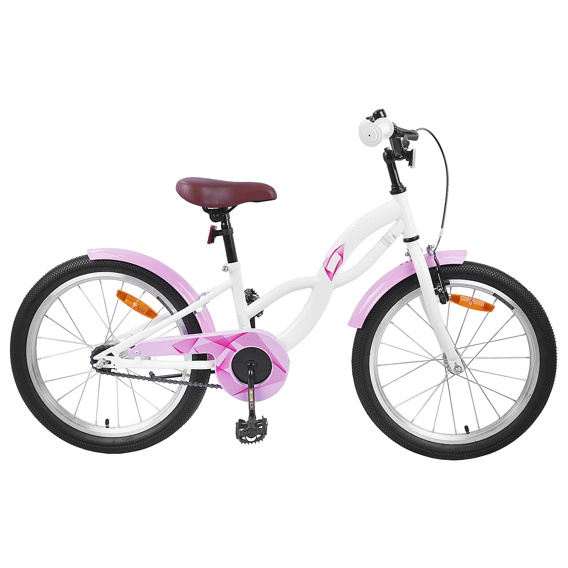 vidaXL Bicicleta Infantil 20 Polegadas para 6-11 Anos Branco 1