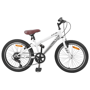 vidaXL Bicicleta de Montanha 20 Polegadas 6-Speed para 5-8 anos Branco