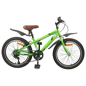 vidaXL Bicicleta Infantil 24 Polegadas 6-Speed para 8-12 anos Verde