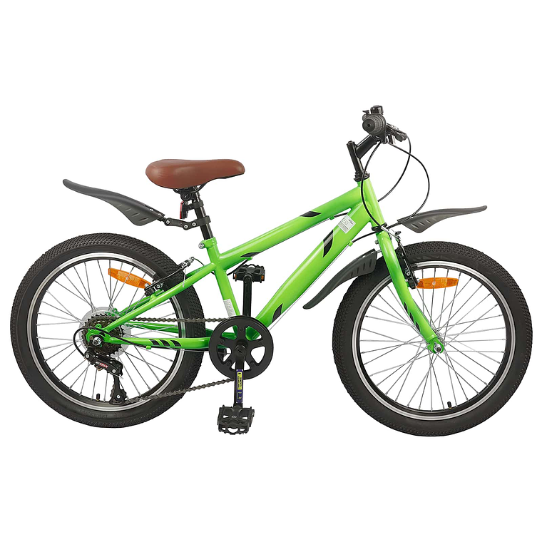vidaXL Bicicleta Infantil 24 Polegadas 6-Speed para 8-12 anos Verde 1