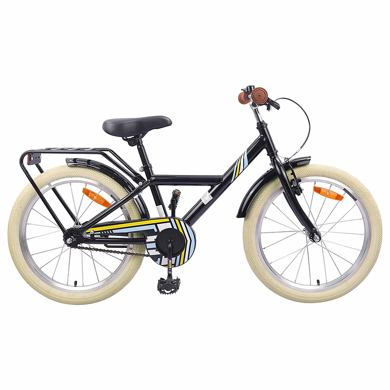 vidaXL Bicicleta Infantil 20 Polegadas para 6-11 Anos Preto 1