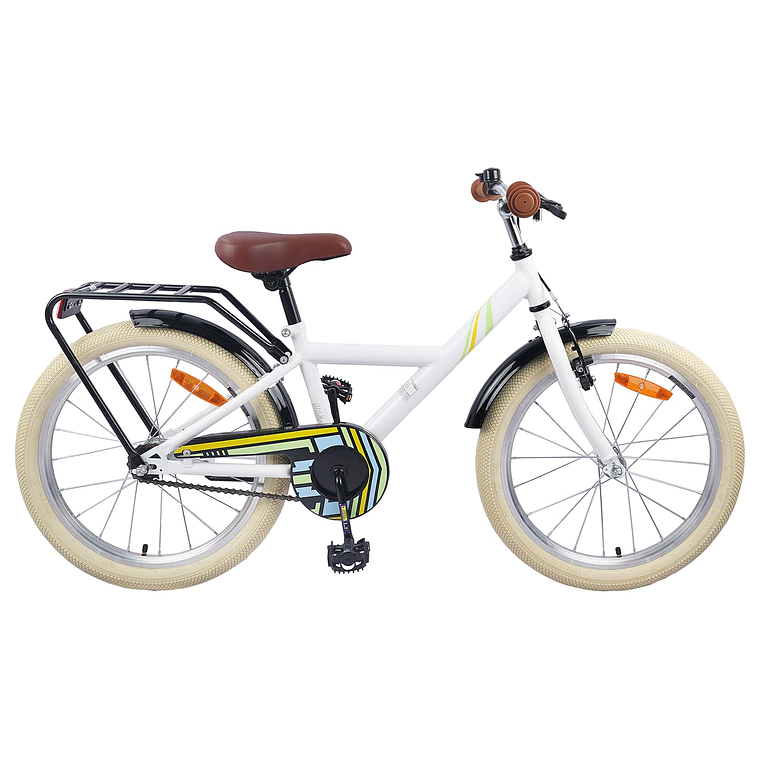 vidaXL Bicicleta Infantil 20 Polegadas para 6-11 Anos Branco 1