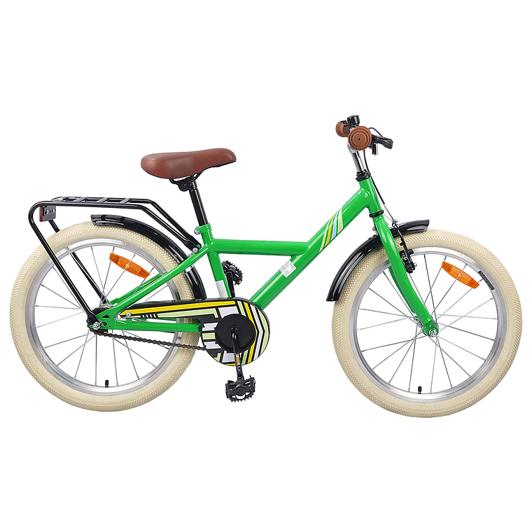 vidaXL Bicicleta Infantil 20 Polegadas para 6-11 Anos Verde 1