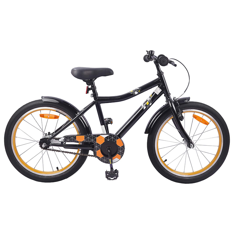 vidaXL Bicicleta Infantil 20 Polegadas para 6-11 Anos Preto 1