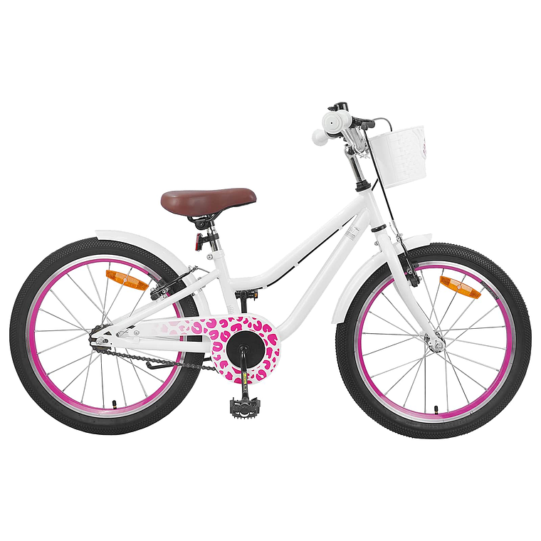 vidaXL Bicicleta Infantil 20 Polegadas para 6-11 Anos Branco 1