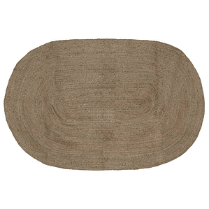 vidaXL Tapetes de área Oval Cinzeto 205 x 305 cm Juta