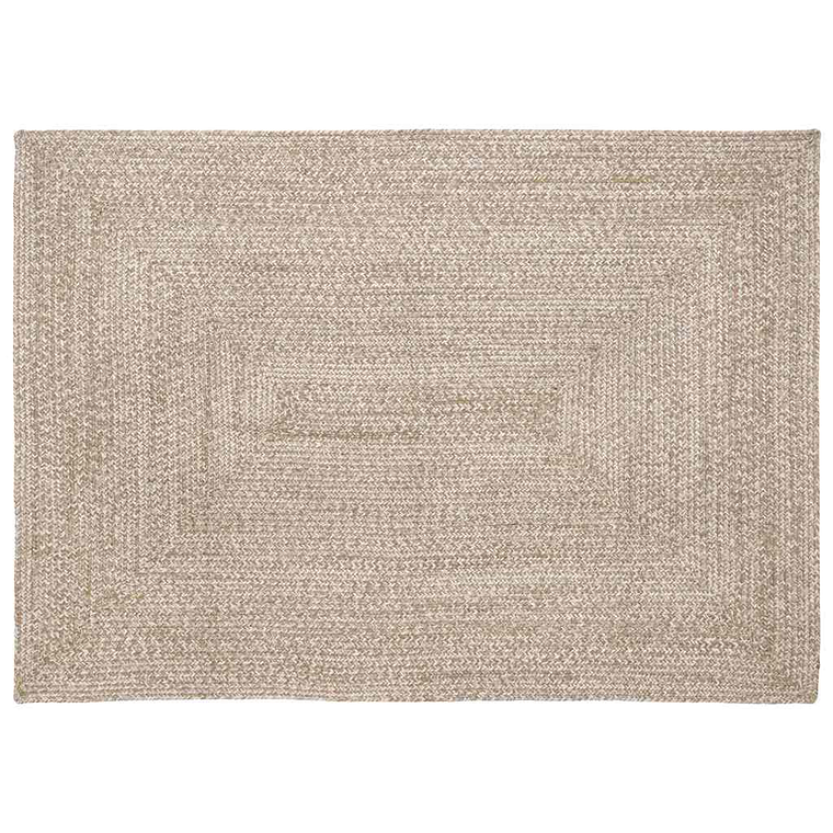 vidaXL Tapetes de área Retangular Natural e Branco 120 x 170 cm Juta 1
