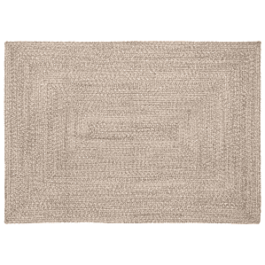 vidaXL Tapetes de área Retangular Natural e Branco 140 x 200 cm Juta