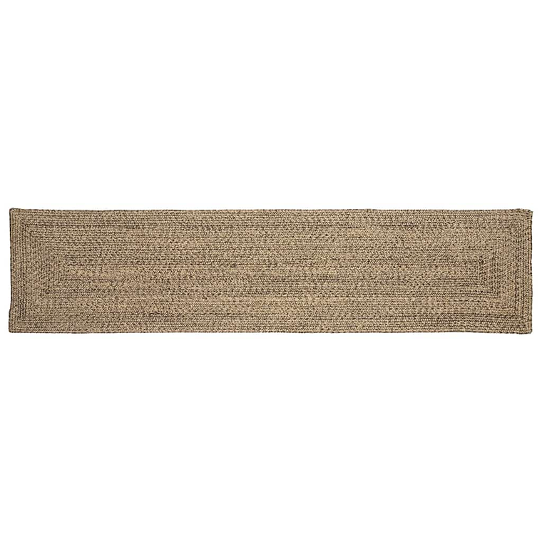 vidaXL Tapetes de área Retangular Natural e Preto 60 x 200 cm Juta 1