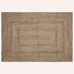 vidaXL Tapetes de área Retangular Natural e Preto 160 x 230 cm Juta