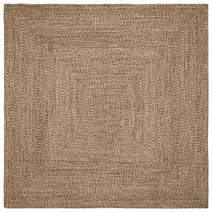 vidaXL Tapetes de área Quadrado Natural e Preto 240 x 240 cm Juta