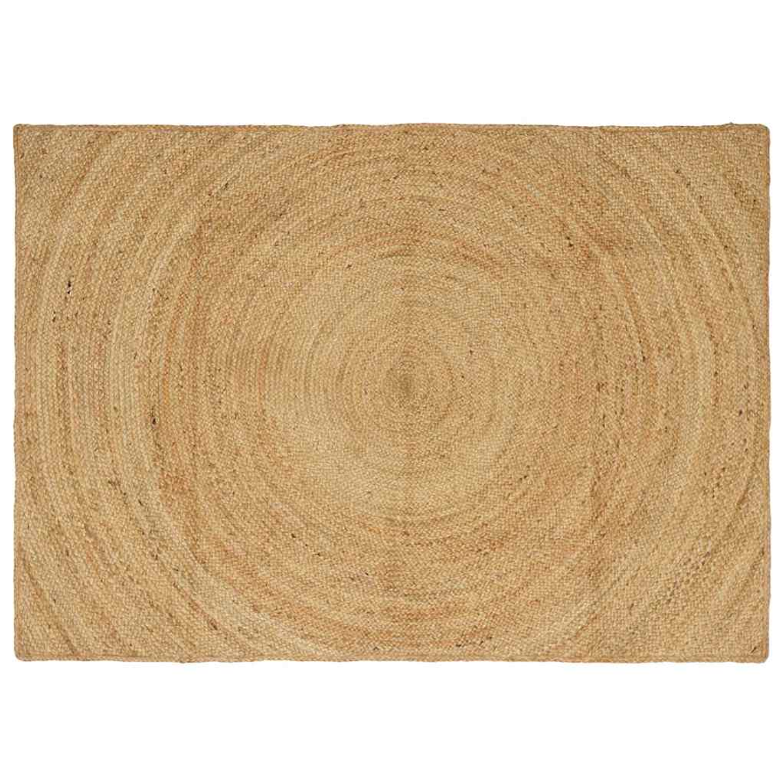 vidaXL Tapetes de área Retangular Castanho 140 x 200 cm Juta 1