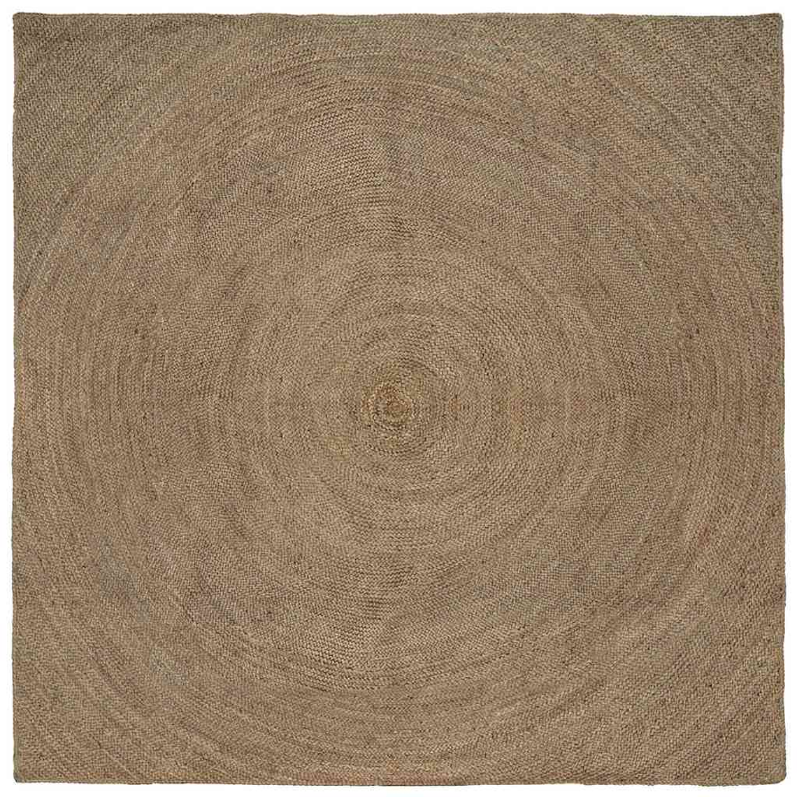 vidaXL Tapetes de área Quadrado Cinzeto 200 x 200 cm Juta 1