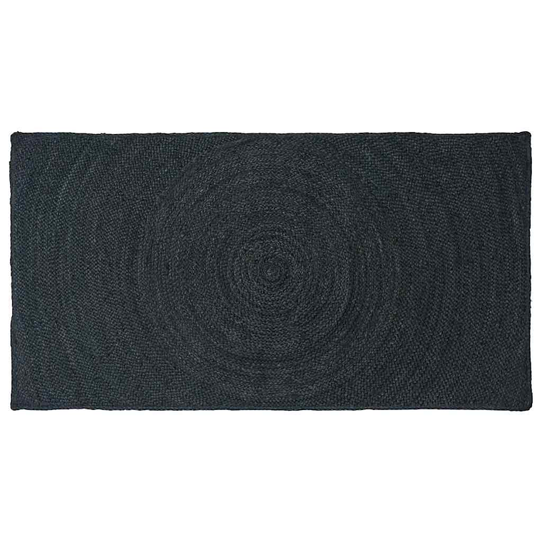 vidaXL Tapetes de área Retangular Cinza Escuro 80 x 150 cm Juta 1