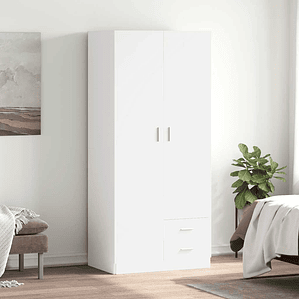  vidaXL Roupeiro 80x52x180 cm derivados de madeira branco
