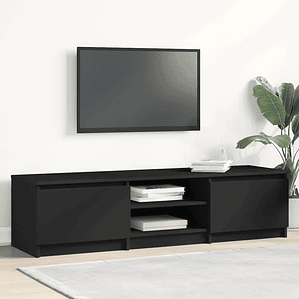 vidaXL Móvel de TV 140x40x35,5 cm derivados de madeira preto