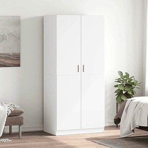 vidaXL Roupeiro 80x52x180 cm derivados de madeira branco