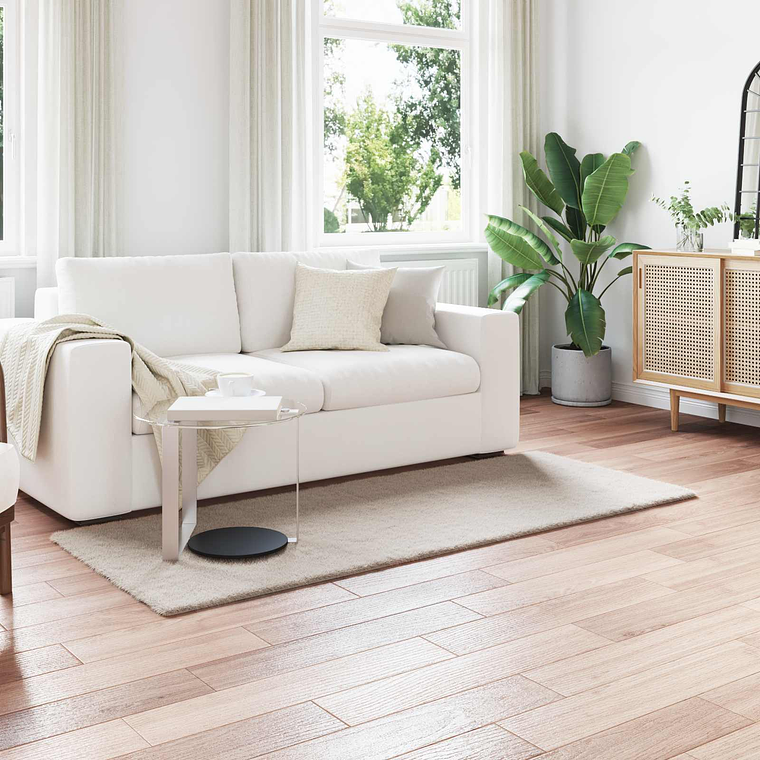 vidaXL Tapete de Pelo Sintético de Coelho Olite Bege 80 x 200 cm 1