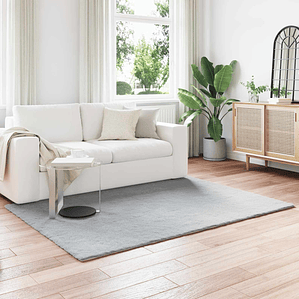 vidaXL Tapete de Pelo Sintético de Coelho Olite Cinzeto 140 x 200 cm