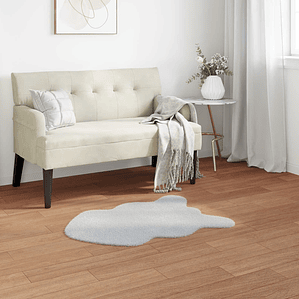 vidaXL Tapete de Pelo Sintético de Coelho Olite Cinzeto 50 x 80 cm