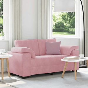 vidaXL Sofá-luvas 160x77x82 cm veludo rosa