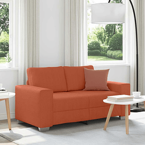 vidaXL Sofá-luvas 160x77x82 cm tecido corduroy laranja vermelho
