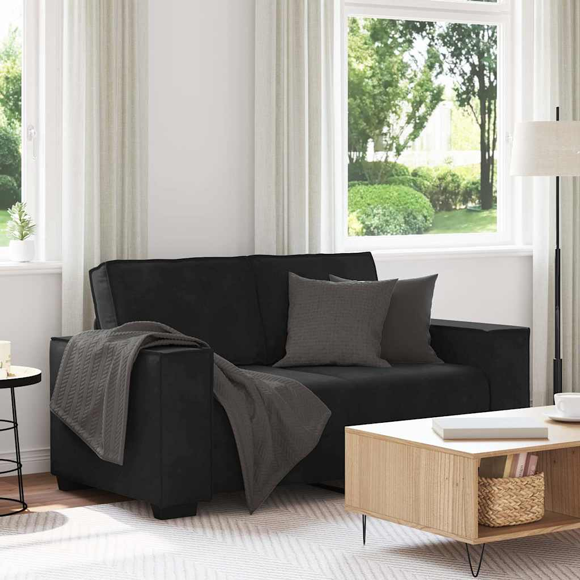 vidaXL Sofá de 2 lugares veludo 160x78x84 cm preto 1