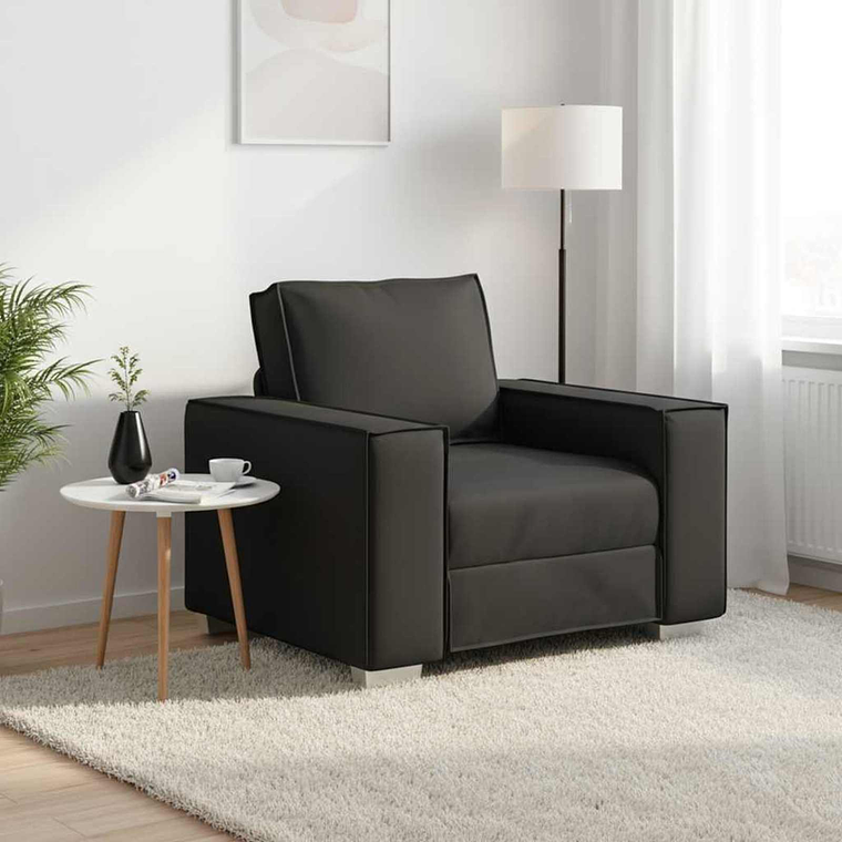 vidaXL Sofá Preto 99 x 80 x 84 cm tecido 1