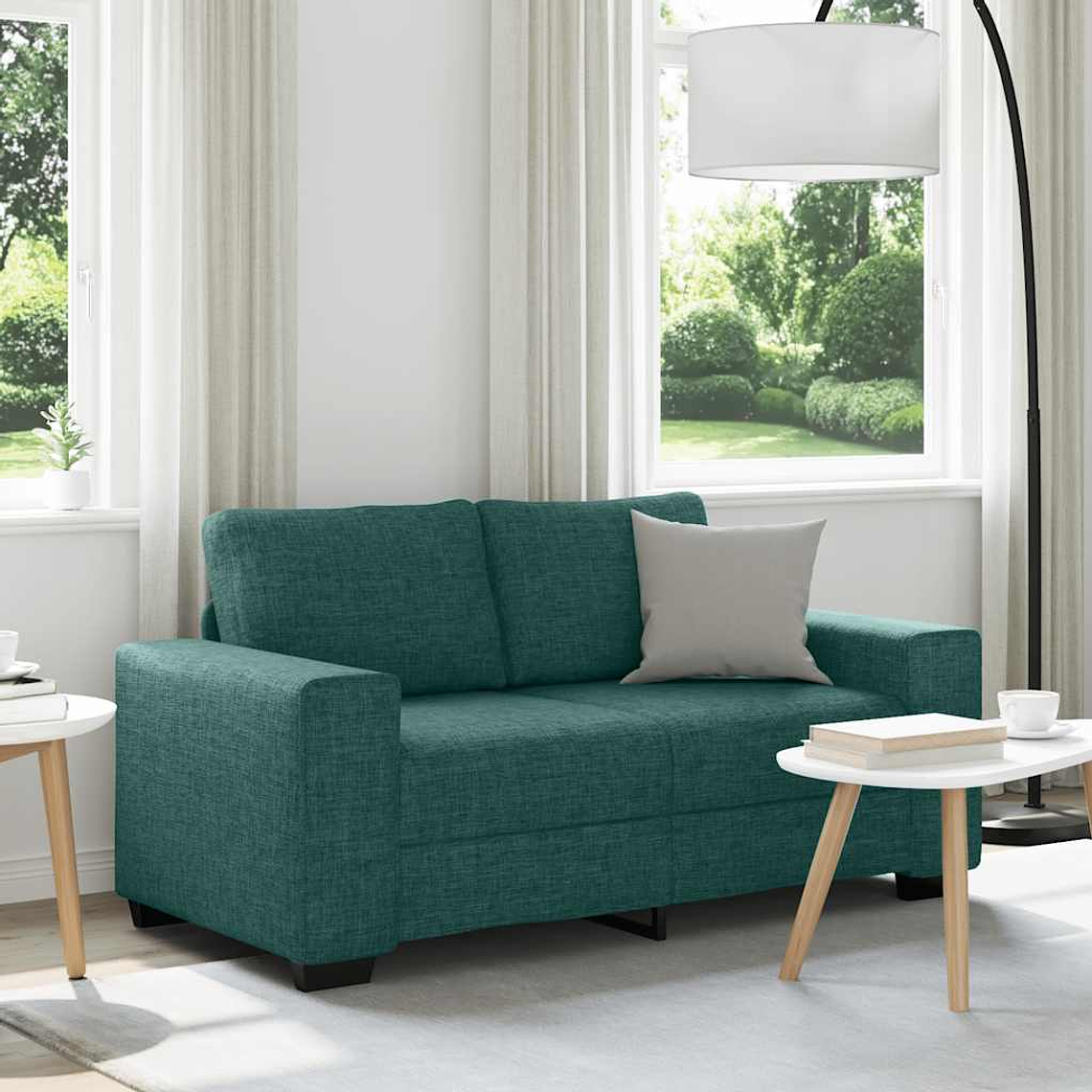 vidaXL Sofá de 2 lugares 160x77x82 cm tecido verde-escuro 1