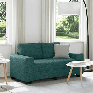 vidaXL Sofá de 2 lugares 160x77x82 cm tecido verde-escuro