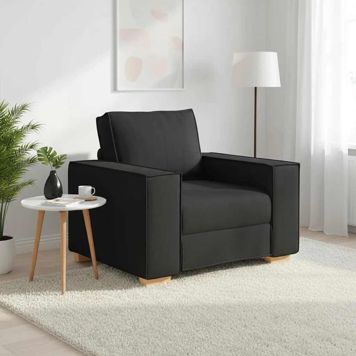 vidaXL Sofá-cadeira Preto 100x78x84 cm Tecido 1