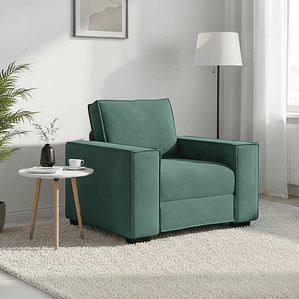 vidaXL Poltrona 100x78x84 cm veludo verde-escuro