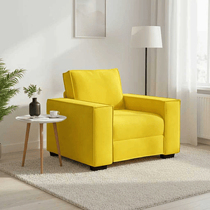 vidaXL Poltrona 100x78x84 cm veludo amarelo
